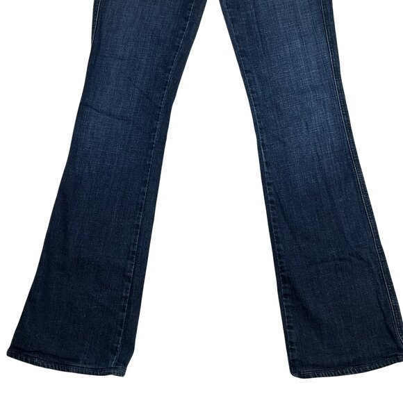 7 For All Mankind APocket Flare Dark Wash Jeans Womens Size 28 Denim Cotton Blen - Picture 5 of 12